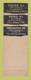 Matchbook Cover - Mohawk Manor Motor Hotels Syracuse Buffalo NY Indianapolis IN