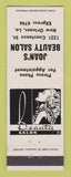 Matchbook Cover - Joan's Beauty Salon New Orleans LA girlie