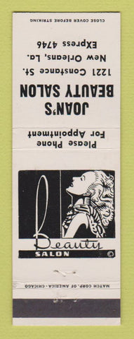 Matchbook Cover - Joan's Beauty Salon New Orleans LA girlie