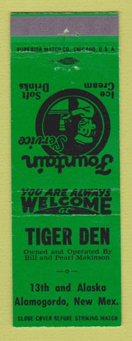 Matchbook Cover - Tiger Den Alamogordo NM
