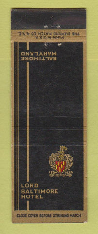Matchbook Cover - Lord Baltimore Hotel Baltimore MD