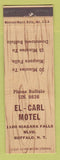 Matchbook Cover - El Carl Motel Buffalo NY