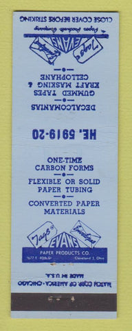 Matchbook Cover - Evans Tags Envelopes Cleveland OH