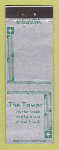 Matchbook Cover - The Tower Miami Beach FL