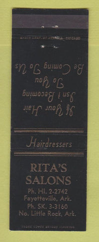 Matchbook Cover - Rita's Salon Beauty North Little Rock AR