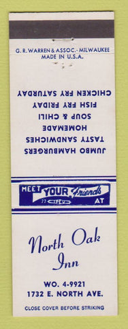 Matchbook Cover - North Oak Inn WI?