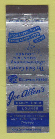 Matchbook Cover - Joe Allen's Happy Hour Lounge Chicago IL