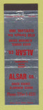 Matchbook Cover - Alsar Baked Enamel Aluminum Siding Cleveland OH