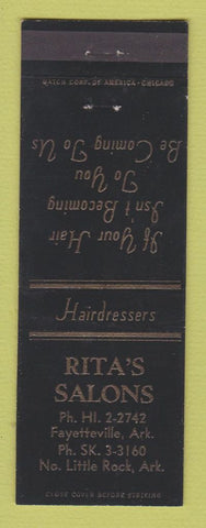 Matchbook Cover - Rita's Salon Beauty North Little Rock AR