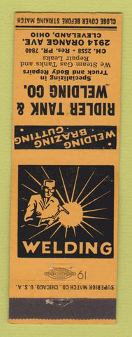 Matchbook Cover - Ridler Tank and Welding Cleveland OH