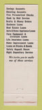 Matchbook Cover - Hastings City Bank MI Barry County