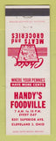 Matchbook Cover - Handy's Foodville Grocery Cleveland OH