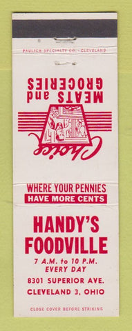 Matchbook Cover - Handy's Foodville Grocery Cleveland OH