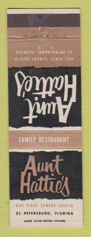 Matchbook Cover - Aunt Hattie's Restaurant St Petersburg FL