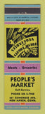 Matchbook Cover - People's Market Grocery New Haven CT
