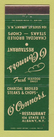Matchbook Cover - O'Connors Restaurant Albany NY