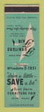 Matchbook Cover - Furniture Fair Budd Sterns Hollins VA