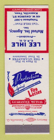 Matchbook Cover - Lee Ihle Insurance Mutual Knoxville TN