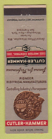 Matchbook Cover - Cutler Hammer Motor Control Milwaukee WI San Francisco