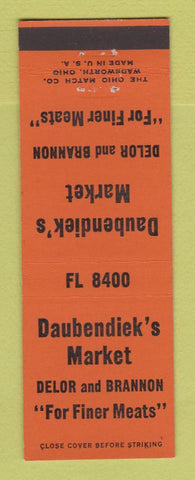 Matchbook Cover - Daubendiek's Market Grocery St Louis MO