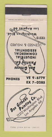 Matchbook Cover - Dan Githens Painting Company Los Angeles CA