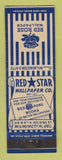 Matchbook Cover - Red Star Rose Wallpaper Wilmington DE