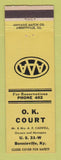 Matchbook Cover - OK Court Motel Bonnieville KY low phone #