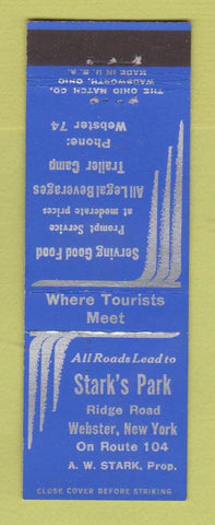 Matchbook Cover - Stark's Park Webster NY restaurant trailer camp