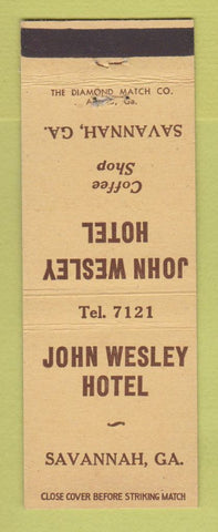 Matchbook Cover - John Wesley Hotel Savannah GA