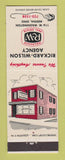 Matchbook Cover - Rickard Wilson Insurance Real Estate Medina OH