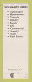 Matchbook Cover - Rickard Wilson Insurance Real Estate Medina OH