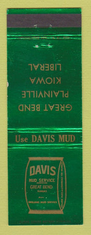 Matchbook Cover - Davis Mud Service Great Bend KS Plainville Kiowa Liberal