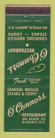 Matchbook Cover - O'Connors Restaurant Albany NY