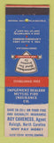 Matchbook Cover - Implement Dealers Mutual Insurance Roy Caveness Raleigh NC