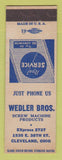 Matchbook Cover - Wedler Bros Screw Machine Products Cleveland OH