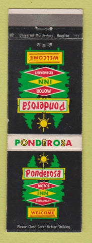Matchbook Cover - Ponderosa Motor Inn Restaurant