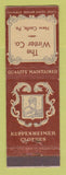 Matchbook Cover - Kuppenheimer Men's Clothes Winter New Castle PA WEAR