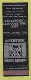 Matchbook Cover - Erie Time Products Labs Clocks Watch Repair  Erie PA