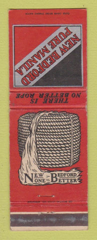 Matchbook Cover - New Bedford Pure Manila Rope New Bedford MA
