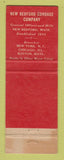 Matchbook Cover - New Bedford Pure Manila Rope New Bedford MA