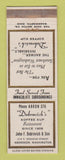Matchbook Cover - Dobrovich's Koffee Kup coffee Restaurant Aberdeen WA