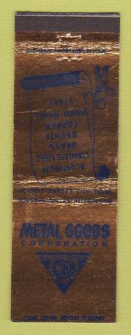 Matchbook Cover - Metal Goods Corp St Louis Kansas City Tulsa Houston Dallas