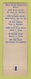 Matchbook Cover - Metal Goods Corp St Louis Kansas City Tulsa Houston Dallas