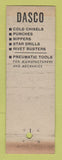 Matchbook Cover - Dasco Tools Rockford IL WEAR