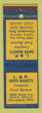 Matchbook Cover - L&P Super Markets Grocery Cleveland OH