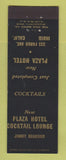 Matchbook Cover - Plaza Hotel Indio CA Jimmy Diamond