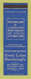 Matchbook Cover - Great Lakes Shipping Room Equipment Cleveland OH