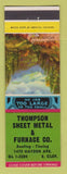 Matchbook Cover - Thompson Sheet Metal & Furnace East Cleveland OH