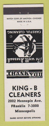 Matchbook Cover - King B Cleaners Minneapolis MN