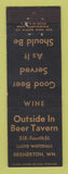 Matchbook Cover - Outside In Beer Tavern Bremerton WA